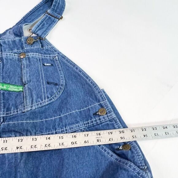 Vtg Key Imperial Carpenter Overalls Mens Size 40 x 30 Rugged Work Denim Grunge - Picture 2 of 8